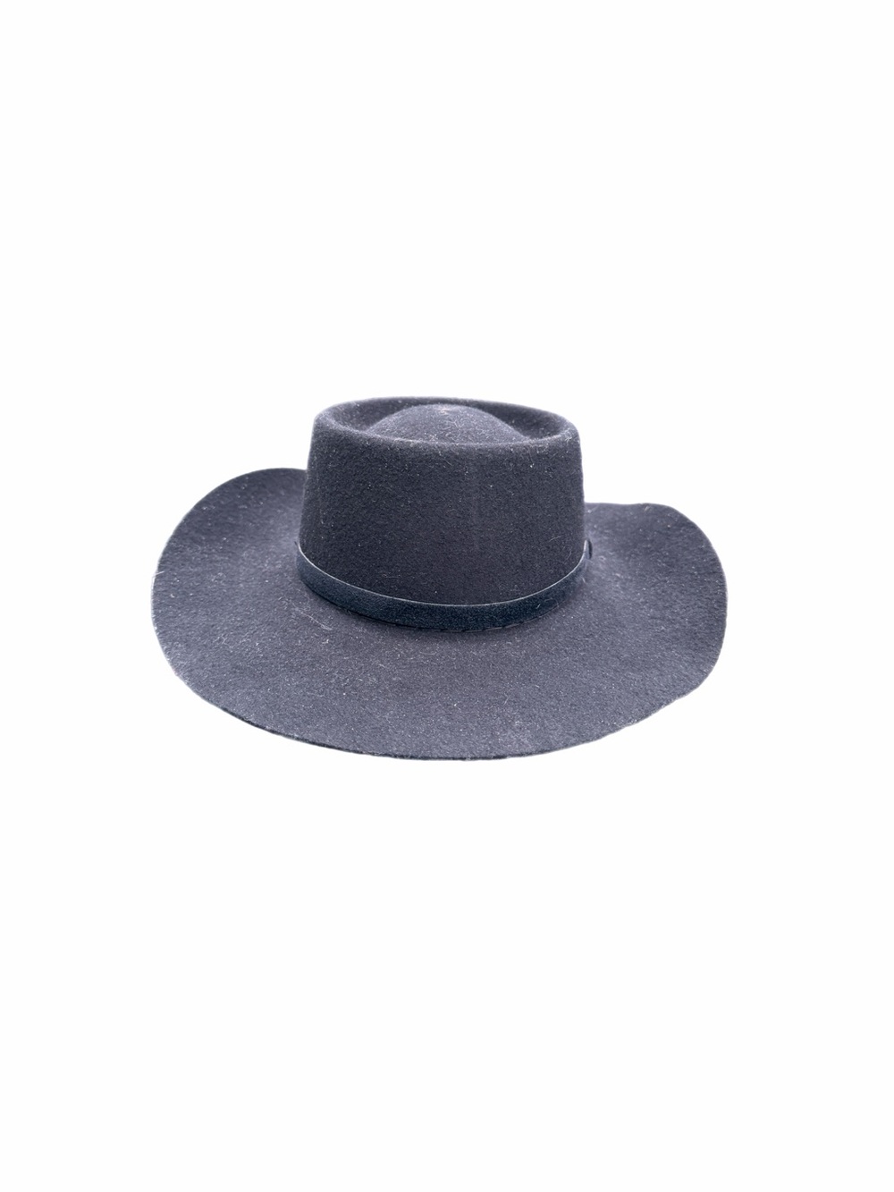 Vintage ALWAYS ON TOP Cowboy Gambler Hat 100% Virgin Wool Western Black 7 3/8